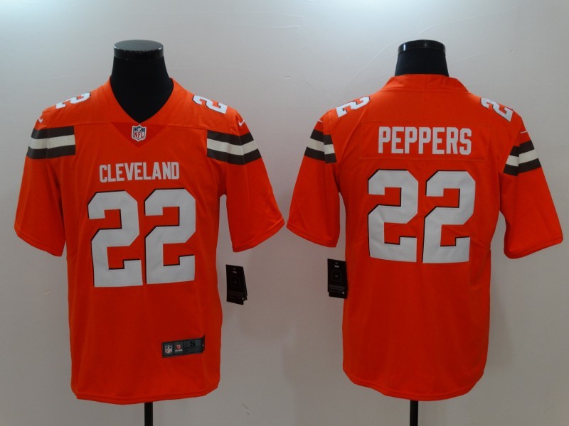 Men's Cleveland Browns Jabrill Peppers #22 Orange Jersey